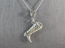 Load image into Gallery viewer, Womens Estate Sterling Silver Western Cowboy Boot Pendant Necklace 7.2g E3876