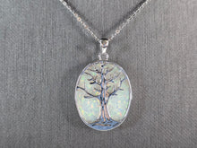 Load image into Gallery viewer, Womens Sterling Silver Opal Tree of Life Pendant Necklace 9.0g E3887