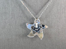 Load image into Gallery viewer, Womens Sterling Silver Starfish Blue Opal Pendant Necklace 5.0g E3888