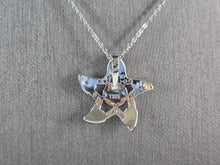 Load image into Gallery viewer, Womens Sterling Silver Starfish Opal Pendant Necklace 5.0g E3891