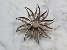 Load image into Gallery viewer, Womens Vintage Estate Sterling Silver Filigree Star Brooch 6.1g E3899
