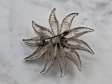 Load image into Gallery viewer, Womens Vintage Estate Sterling Silver Filigree Star Brooch 6.1g E3899