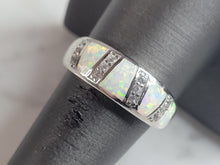 Load image into Gallery viewer, Womens Sterling Silver Modernist Opal Ring 5.4g E3906