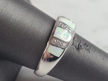 Load image into Gallery viewer, Womens Sterling Silver Modernist Opal Ring 5.4g E3906
