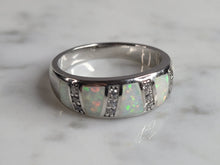 Load image into Gallery viewer, Womens Sterling Silver Modernist Opal Ring 5.4g E3906