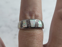 Load image into Gallery viewer, Womens Sterling Silver Modernist Opal Ring 5.4g E3906