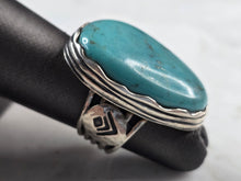 Load image into Gallery viewer, Womens Vintage Estate Sterling Silver Southwestern Turquoise Ring 17.2g E3912