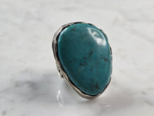 Load image into Gallery viewer, Womens Vintage Estate Sterling Silver Southwestern Turquoise Ring 17.2g E3912