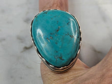 Load image into Gallery viewer, Womens Vintage Estate Sterling Silver Southwestern Turquoise Ring 17.2g E3912