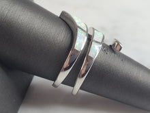 Load image into Gallery viewer, Womens Sterling Silver Modernist Opal Spiral Ring 6.9g E3919