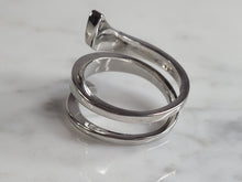 Load image into Gallery viewer, Womens Sterling Silver Modernist Opal Spiral Ring 6.9g E3919