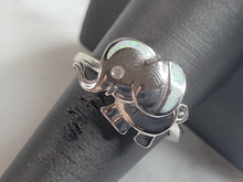 Load image into Gallery viewer, Womens Sterling Silver Modernist Opal Elephant Ring 6.7g E3920
