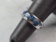 Load image into Gallery viewer, Womens Vintage Estate Sterling Silver Lapis Lazuli Stone Ring 6.6g E3921