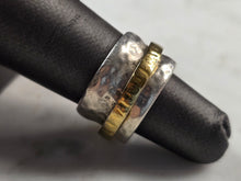 Load image into Gallery viewer, Womens Vintage Estate Sterling Silver Hammered Fidget Ring 11.4g E3923