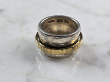 Load image into Gallery viewer, Womens Vintage Estate Sterling Silver Hammered Fidget Ring 11.4g E3923