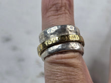 Load image into Gallery viewer, Womens Vintage Estate Sterling Silver Hammered Fidget Ring 11.4g E3923
