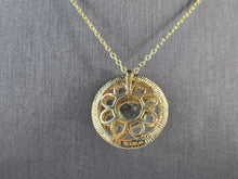 Load image into Gallery viewer, Womens Sterling Silver Gold Tone Modernist Pendant Necklace 7.5g E3933