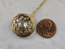 Load image into Gallery viewer, Womens Sterling Silver Gold Tone Modernist Pendant Necklace 7.5g E3933