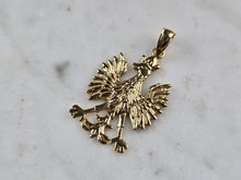Load image into Gallery viewer, Vintage Estate 14k Yellow Gold Polish Eagle Phoenix Pendant 1.9g E3936