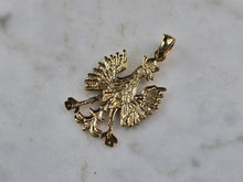 Load image into Gallery viewer, Vintage Estate 14k Yellow Gold Polish Eagle Phoenix Pendant 1.9g E3936
