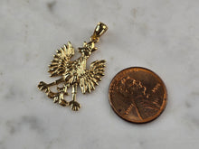 Load image into Gallery viewer, Vintage Estate 14k Yellow Gold Polish Eagle Phoenix Pendant 1.9g E3936