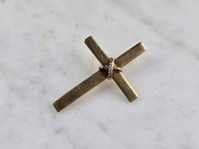 Load image into Gallery viewer, Vintage Estate 14K Yellow Gold Religious Cross Pendant, 1.4g E3938
