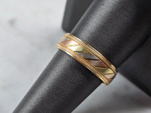 Load image into Gallery viewer, Mens Vintage Estate 14k Mixed Gold Artcarved Wedding Band Ring 5.6g E3940