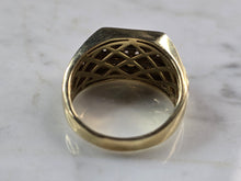 Load image into Gallery viewer, Mens Vintage Estate 14K Yellow Gold Black Diamond Ring 8.4g E3943