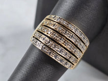Load image into Gallery viewer, Womens Vintage Estate 10K Yellow Gold Diamond Ring 5.8g E3947