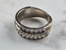 Load image into Gallery viewer, Womens Vintage Estate 14K White Gold Diamond Ring 7.3g E3948