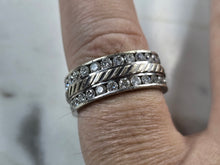 Load image into Gallery viewer, Womens Vintage Estate 14K White Gold Diamond Ring 7.3g E3948