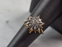 Load image into Gallery viewer, Womens Vintage Estate 14K Yellow Gold Diamond Star Ring 4.0g E3949