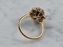 Load image into Gallery viewer, Womens Vintage Estate 14K Yellow Gold Diamond Star Ring 4.0g E3949