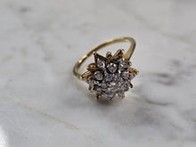 Load image into Gallery viewer, Womens Vintage Estate 14K Yellow Gold Diamond Star Ring 4.0g E3949