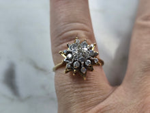Load image into Gallery viewer, Womens Vintage Estate 14K Yellow Gold Diamond Star Ring 4.0g E3949