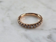 Load image into Gallery viewer, Womens Vintage Estate 14k Rose Gold Diamond Ring 3.0g E3951