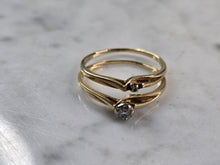 Load image into Gallery viewer, Womens Vintage Estate 14K Yellow Gold Diamond Ring Set 3.2g E3953