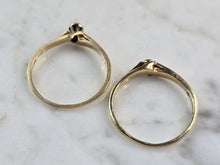 Load image into Gallery viewer, Womens Vintage Estate 14K Yellow Gold Diamond Ring Set 3.2g E3953