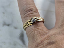 Load image into Gallery viewer, Womens Vintage Estate 14K Yellow Gold Diamond Ring Set 3.2g E3953