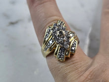 Load image into Gallery viewer, Womens Vintage Estate 14K Yellow Gold Diamond Ring 8.9g E3955