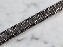 Load image into Gallery viewer, Womens Vintage Estate Sterling Silver Modernist Greek Key Bracelet, 16.4g E3960