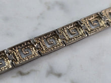 Load image into Gallery viewer, Womens Vintage Estate Sterling Silver Modernist Greek Key Bracelet, 16.4g E3960