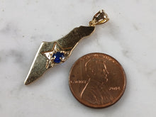 Load image into Gallery viewer, Sterling Silver Gold Tone Jewish Judaica Star of David Israel Pendant 3.0g E3966