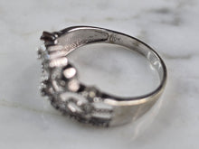 Load image into Gallery viewer, Womens Vintage Estate 10K White Gold Diamond Tiara Ring 3.2g #E3973