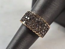 Load image into Gallery viewer, Womens Estate 10K Yellow Gold Chocolate Diamond Ring 5.0g E3975