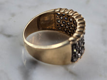 Load image into Gallery viewer, Womens Estate 10K Yellow Gold Chocolate Diamond Ring 5.0g E3975