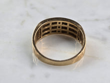 Load image into Gallery viewer, Mens Vintage Estate 10K Yellow Gold Diamond Ring 4.9g E3976