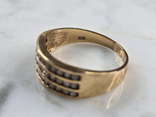 Load image into Gallery viewer, Mens Vintage Estate 10K Yellow Gold Diamond Ring 4.9g E3976