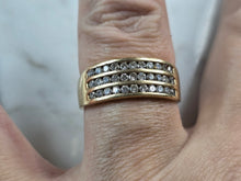 Load image into Gallery viewer, Mens Vintage Estate 10K Yellow Gold Diamond Ring 4.9g E3976