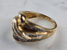 Load image into Gallery viewer, Womens Vintage Estate 10K Yellow Gold Diamond Ring 6.7g E3978